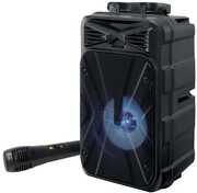 iLive ISB202B Bluetooth Party Tailgate /  Karaoke Speaker Rechargeable With Mic (Black) 