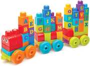 MEGA BLOKS First Builders ABC Learning Train, 60 Piece Toddler Building Toy Set