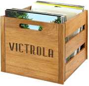 Victrola VA-20 Record Crate - Holds 50 LP Vinyl Records (Natural Wood) 