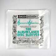 Bags Unlimited SPPLP1234R2 12 Inch LP Outer Sleeves -Resealable - 2.0 mil Polypropylene - 100 Count - Crystal Clear