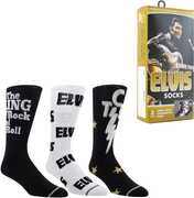 Perri's - Elvis Presley - Crew Socks (Assorted Styles 3 Pack Gift Box)