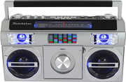 Studebaker SB2145S 80s Retro Street Bluetooth Boombox - 10 Watts (Silver)