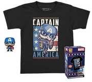 FUNKO POCKET POP! & TEE: Marvel - Captain America - XS (KD) 