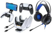 PlayStation 5 Accessory:  DreamGear Gamer's Kit (5 in 1) - Black 