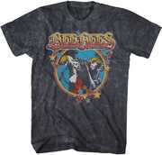 Bee Gees - Stars Vintage T-Shirt - Small Black Mineral Wash 40441002A1