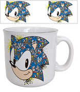 Sonic the Hedgehog - Sonic-Pixelated Face - 20 oz Camper Mug