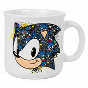 Sonic the Hedgehog - Sonic-Pixelated Face - 20 oz Camper Mug