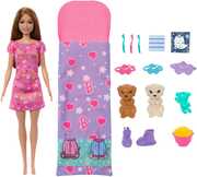 Barbie Doll & Puppy Slumber Party Playset 
