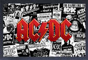 AC/ DC - Collage - 11x17 Framed Print With Gel-Coat