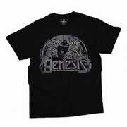 Genesis - Hair Logo - Heavy Cotton T-Shirt - Small Black