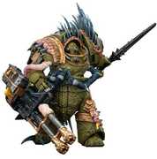 Warhammer 40K - Death Guard: Blightlord Terminator 1 with Reaper Autocannon & Bubotic Blades 1/ 18 Action Figure