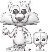Funko POP! & Buddy: Looney Tunes - Sylvester & Tweety, Sketched 