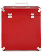 GPO Retro SWB18RED 12"  Vinyl Record Case 35 Count Capacity with Removable Lid - Red 