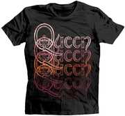 Queen Repeat Logo Black Unisex Short Sleeve T-shirt Med