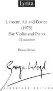 Lloyd: Lament, Air & Dance for Violin & Piano