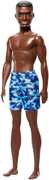 Barbie Beach Ken Doll with Dark Brown Hair & Blue Swimsuit