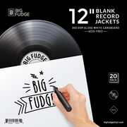 Big Fudge BFRJ-W-12x20US 12-inch Vinyl LP Record Blank Jackets 20 Pack Matte White 