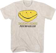 Talking Heads - Psycho Killer Smiley Face T-Shirt - Large Tan 22TH056A3 