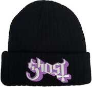 Ghost - Embroidered Logo – Acrylic Knit Hat - Black BN400GOS