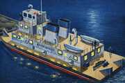 Waterfront Tow Boat River Queen 1:220 Scale Model Kit 