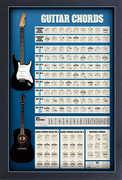 Guitar Chords - 11x17 Framed Print With Gel-Coat