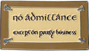 WETA Workshop - The Lord of the Rings Trilogy - No Admittance Enamel Magnet