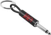 Pluginz - Slayer Red Logo Plug Keychain 1/ 4" Input Jack Black With Red Logo