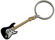 Pluginz - Fender - Stratocaster Keychain - Black & White Guitar