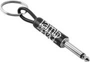 Pluginz - Lamb of God Logo Guitar Plug Keychain 1/ 4" Input Jack Black With White Logo