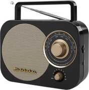 Studebaker SB2000B Retro Portable AM/ FM Radio - Speaker (Black) 