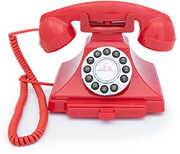 GPO Retro GPOCARRPBRD Carrington Push Button Telephone - Red 