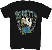 Loretta Lynn - Photo Rose T-Shirt - Medium Black TS0001LRLA2
