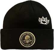 Five Finger Death Punch - Embroidered 5FDP Logo & Patch - Acrylic Knit Hat - Black BN400FFD