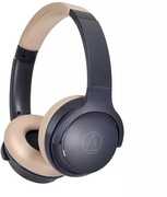 Audio Technica ATH-S220BTNBG Bluetooth Wireless On-Ear Headphones (Navy/ Beige) 