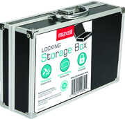 Maxell 199266 LCS-BLK Locking Storage Box Hard Shell Multipurpose (Black/ Silver) 