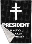 Rocksax - President - Lyric Fool - Sherpa Fleece Blanket (60 in x 80 in) 