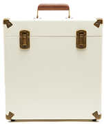 GPO Retro SWB18CT 12" Vinyl Record Case 35 Cnt Capacity Removable Lid - Cream / Tan