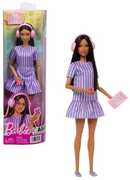 Mattel Collectible - Barbie Fashionistas Doll #245 in Purple Striped Dress, Autistic Barbie With Accessories 