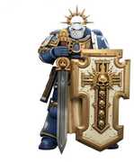 Warhammer 40K: Secret Level - Ultramarines: Levantus with Power Sword, Stormshield & Bolt Pistol 1/ 18 Action Figure 