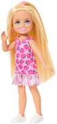 Barbie Family & Friends Club Chelsea, Blonde with Pink Strawberry Pattern Dress