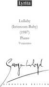 Lloyd: Lullaby (Intercom Baby) for Solo Piano