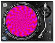 Optical Illusion - Hot Pink Electric - Graphic Turntable Slip Mat 