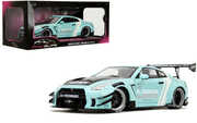 Pink Slips - 2020 Liberty Walk GT35 Type2 Nissan GTR R35 - 1:18 Scale Diecast Car (Mint Green)