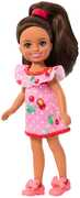 Barbie Club Chelsea Lula Small Doll in Removable Cherry-Print Dress, Brunette