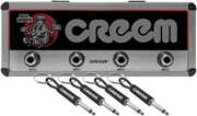 Pluginz - Creem Logo Jack Rack - Includes 4 Creem Guitar Plug Keychains Silver/ Black