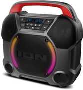 Ion iSP165 Pathfinder Go - Bluetooth Portable All-Weather Speker - FM Radio - Premium Sound IPX5 (Black/ Red) 