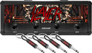 Pluginz - Slayer - Magnetic Jack Rack - Demonic Logo with 4 Guitar Plug Keychains 