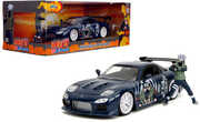Jada Toys - 1:24 Naruto - Hollywood Rides - '93 Mazda RX-7 with Kakashi Figure (Version 2-Itasha)