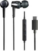 Audio Technica ATH-CKD30CBK Wired USB-C Earphones with Mic - Black