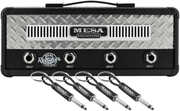 Pluginz - Mesa Engineering (Mesa Boogie) - Standard Jack Rack - Dual Rectifier Chrome with 4 Guitar Plug Keychains